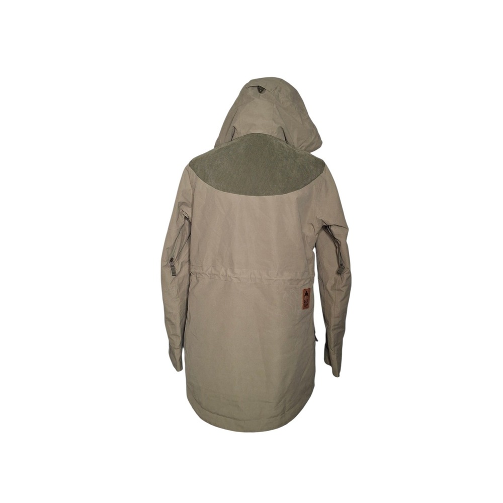 Burton Prowess DryRide Snowboard Jacket Women Khaki/Green/Tan Sherpa Hooded Coat - Picture 2 of 16